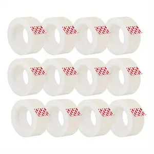 8Rolls/10Rolls/12Rolls Tapes, Matte Finish Invisible Adhesive Tape, Translucent Tape Great For Correction And Labeling, Compatible With Standard Tape Dispenser, Engineered For Repairing