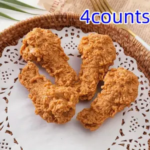 Realistic Golden Chicken Legs Set, Kitchen Decor, Western Decor, Party Display, Photography Prop, High-Quality Food Model, Home & Restaurant Use