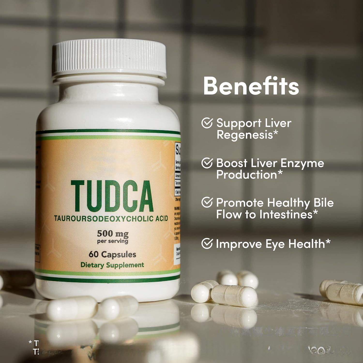 TUDCA Supplement 500mg - 60 Capsules - Thumbnail 2