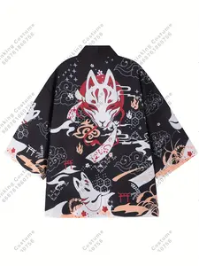 Men's outdoor cape and kimono jacket