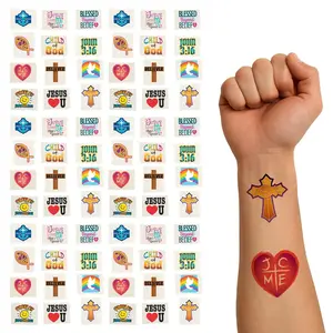 1 1/2" Bulk 72 Pc. Religious Inspirational Temporary Tattoos