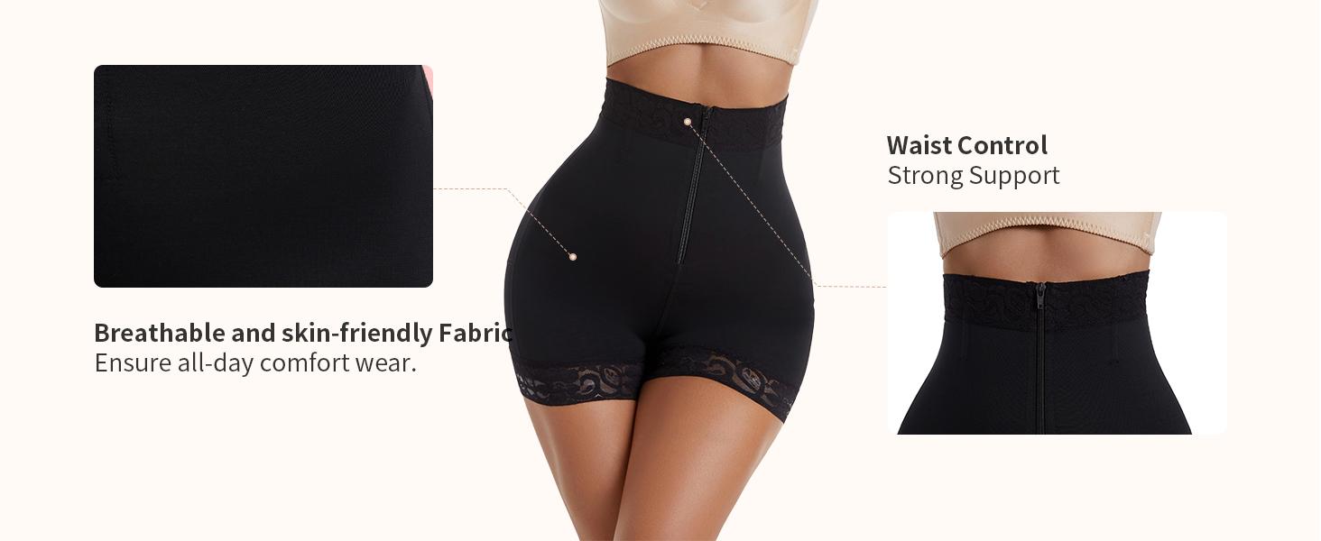 Women's Faja Hip Lift Body Shaper Women's Tummy Control Belt Steel Bone Body Shaping Shorts Slim Fit Flat Tummy Hip Lift Body Shaping Panties With Hook Zipper Body Shape