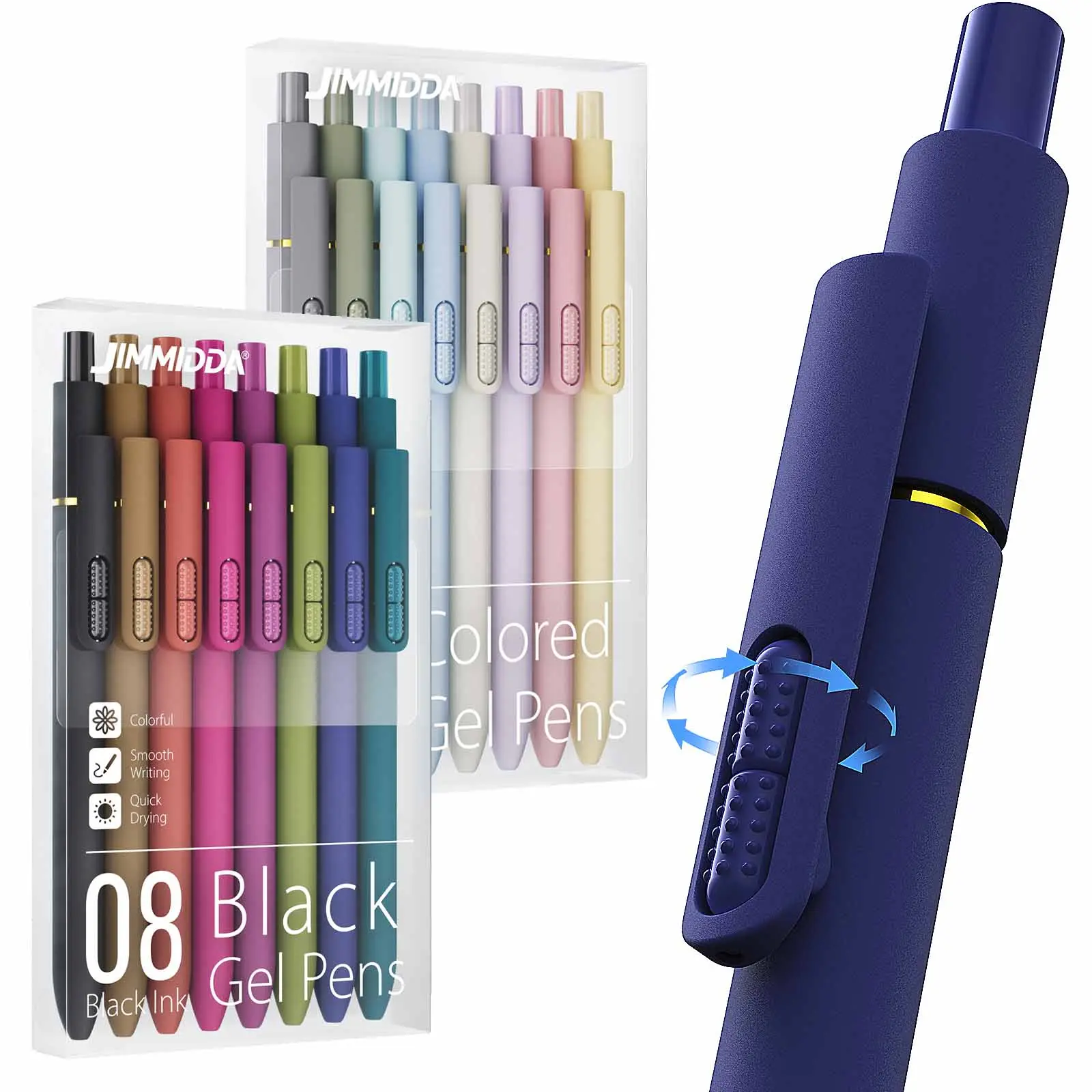 Colorful Gel Pens - 8 Pcs Colored Ink Pens Coloring | 0.7MM Smooth Writing Medium Point - Quick Drying Retractable Colored Pen for Journaling Note Taking TiktokShopSpringGlowUp  Summervibes DealsForYouDays
