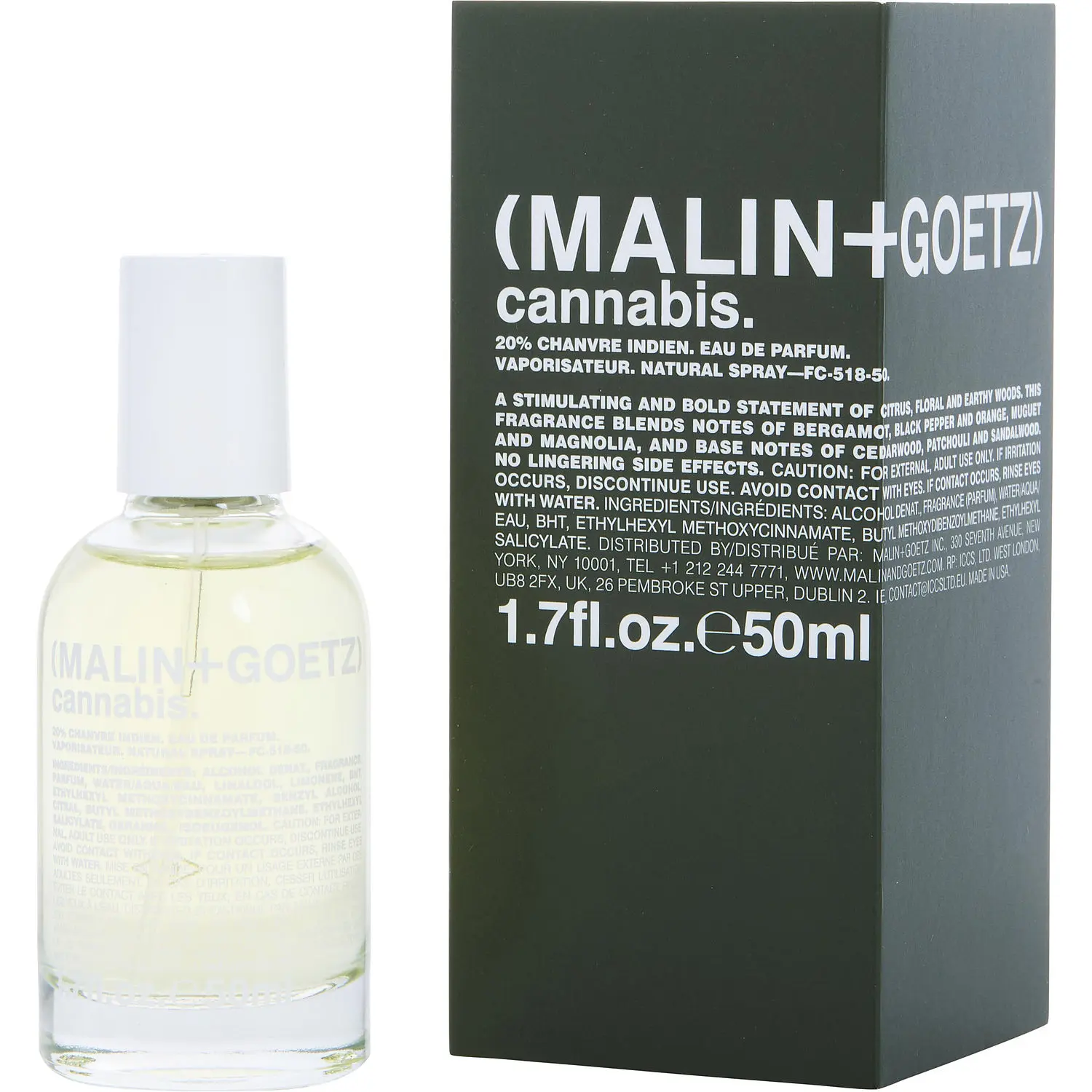 Malin+Goetz Cannabis By Malin + Goetz Eau De Parfum For Unisex