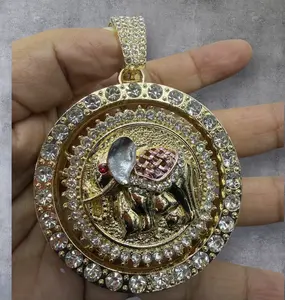 Dije Elefante Centenario Oro Laminado Rotable