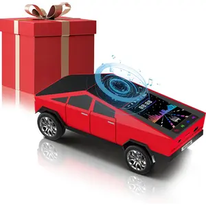 Easter Cybertruck Bluetooth Speaker Toy for Car Desk Gaming & Outdoor Easter Parties Easter Basket Stuffers Gift for Kids & Car Lovers Car Speaker with FM Radio USB/TF TWS Stereo LED Lights