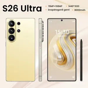 2026 Upgraded S26 Ultra 5G Unlocked Phone | 12GB+512GB | Android 15 | 6.99" HD Screen | 78MP+108MP Camera | 8000mAh | Built-in Pen | Dual SIM