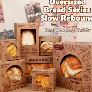 Super Soft Bread Squishy Toys Set, Slow Rebound Design, Ideal for Stress Relief & Desk Decoration, Perfect Gift Choice