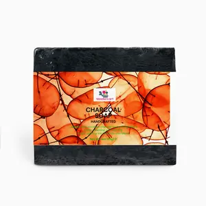 Charcoal Soap - Handcrafted Cleansing Soap with Activated Charcoal, Deep Cleansing Formula, Non-Staining, Fair Trade Sustainable Ingredients Body Care Organic