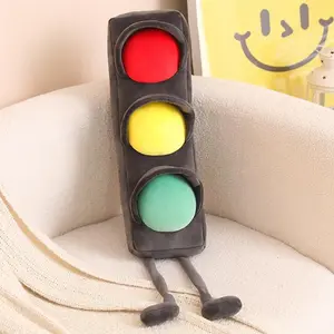 4 Sizes Simulation Traffic Light Plush Toys Soft Comfy Stuffed Signal Lamp Toys FunnyToys For Children Creative Throw Pillow