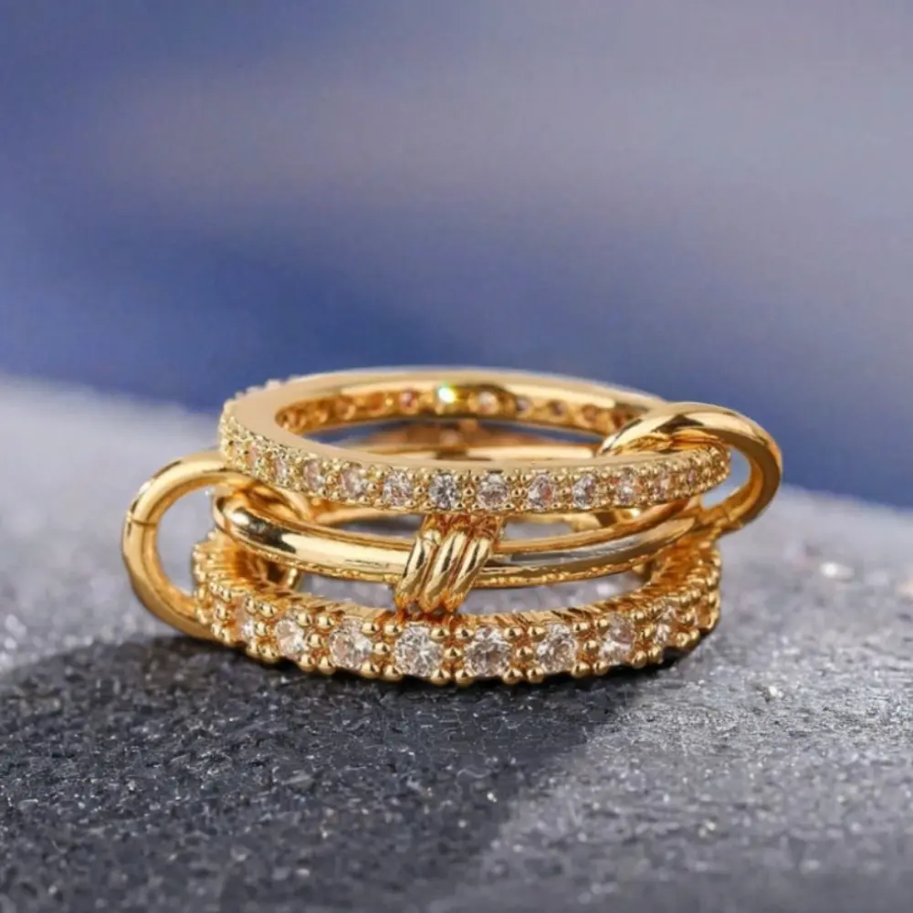 Unique Design Ring Set for Women, Create an Easy Ring Stack or Jewelry Stack, Fashionable Jewelry, Sizes 6-10