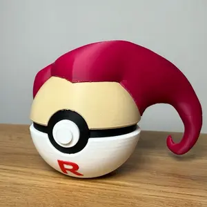 Team Rocket Jessie Ball - Made to Order, 3D Printed Pokeball Figure, High-Quality PLA