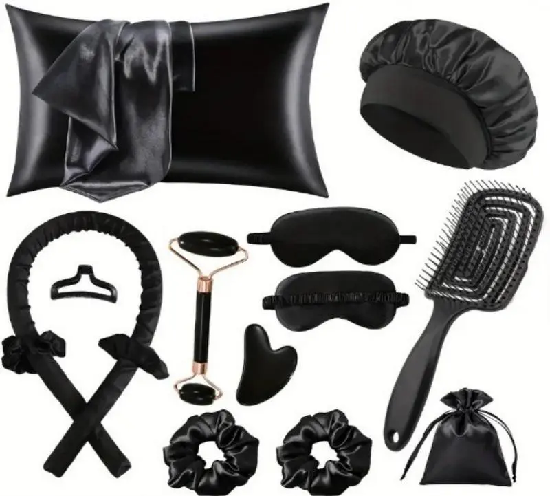 13-Piece No-Heat Curl Set - Sleep Your Way to Perfect Waves! Damage-Free & Super Easy