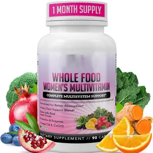 Methylated Multivitamin for Women with Iron - Womens Multivitamin with 44 Organic Whole Food & Fermented Nutrients - Daily Vitamin for Women Complete Multisystem Support, 90 Vegan Caps, Non GMO