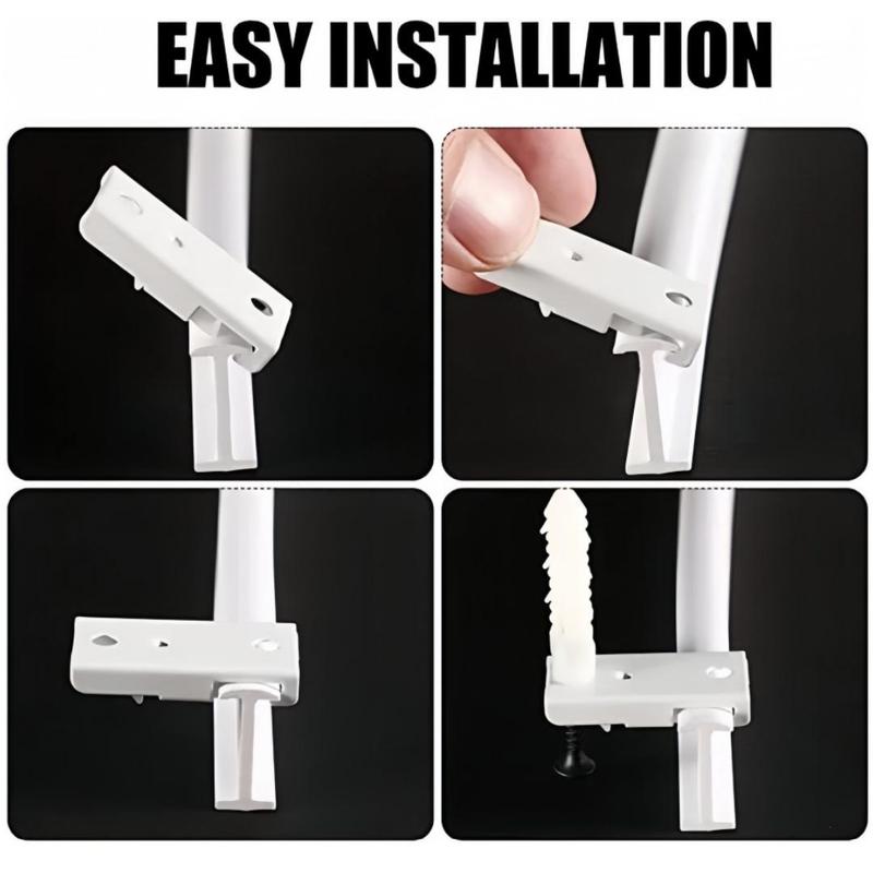 Flexible Curtain Track Kit, 5m Curtain Rail with Accessories, Adjustable Curtain Rods, Curtain Rod Bracket, Easy To Install Curtain Rail System for Home and Hospital Use