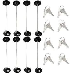 A Set of 8/4 Pcs Mini Fridge Refrigerator Locks for Youngers,Self Adhesive Proofing Safety Cabinet Locks with Keys,Ideal for Deep Freezer Drawers Doors Latch,Halloween Christmas Gifts,Hand Tools Kits