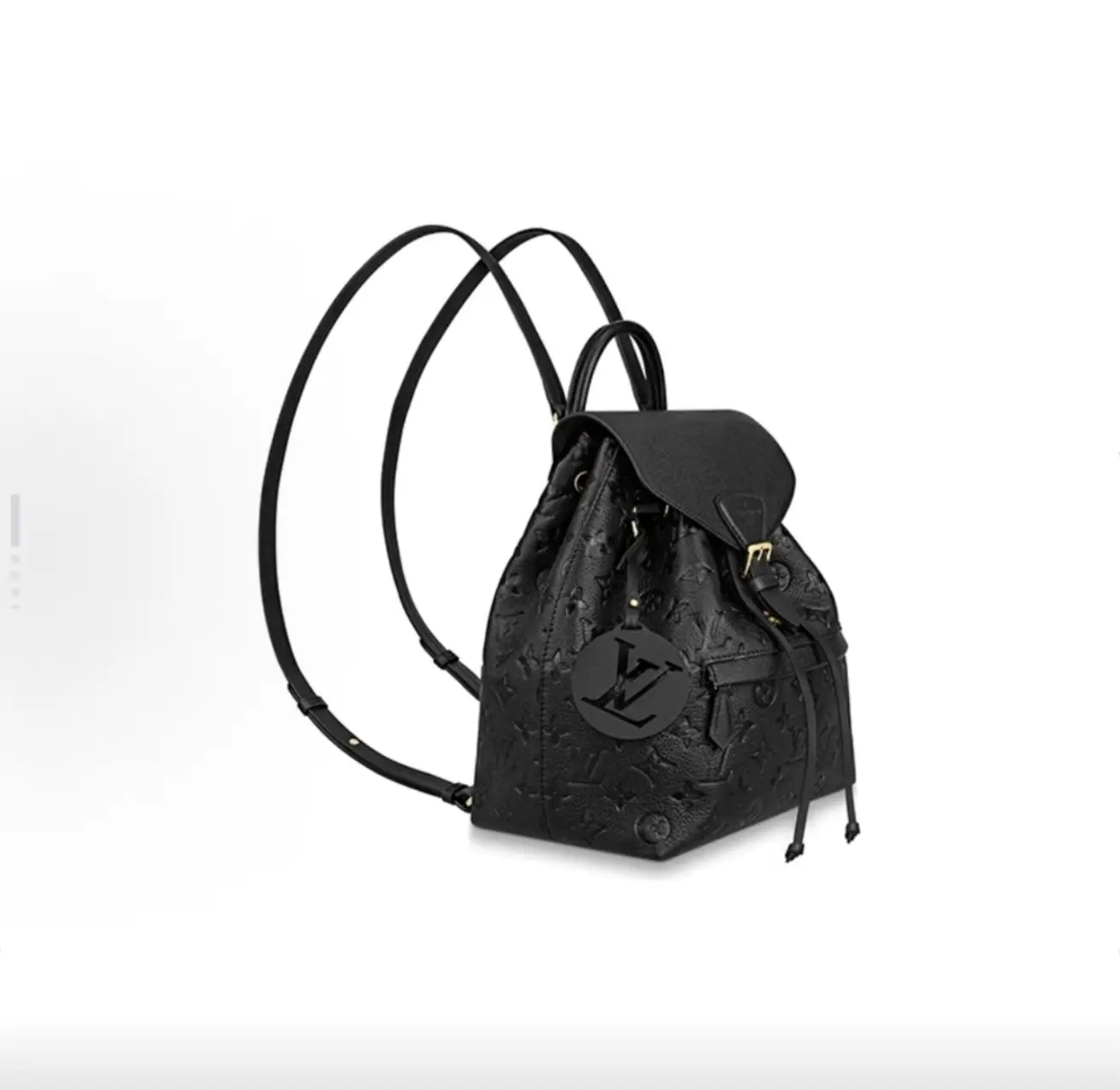 Pre-owned Louis Vuitton Montsouris Black Cowhide Leather Backpack School Bag