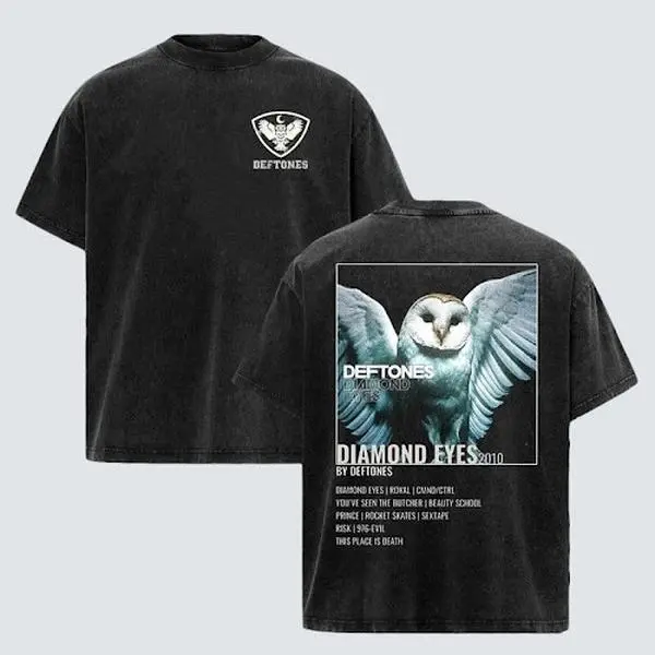 Deftones Diamond Eyes Vintage Acid Wash Graphic T-shirt, Hoodie, Sweater | Y2K Grunge Metal Rock Band Heavyweight Cotton | Retro Album Art Aesthetic Streetwear Music Gift Apparel Baggy