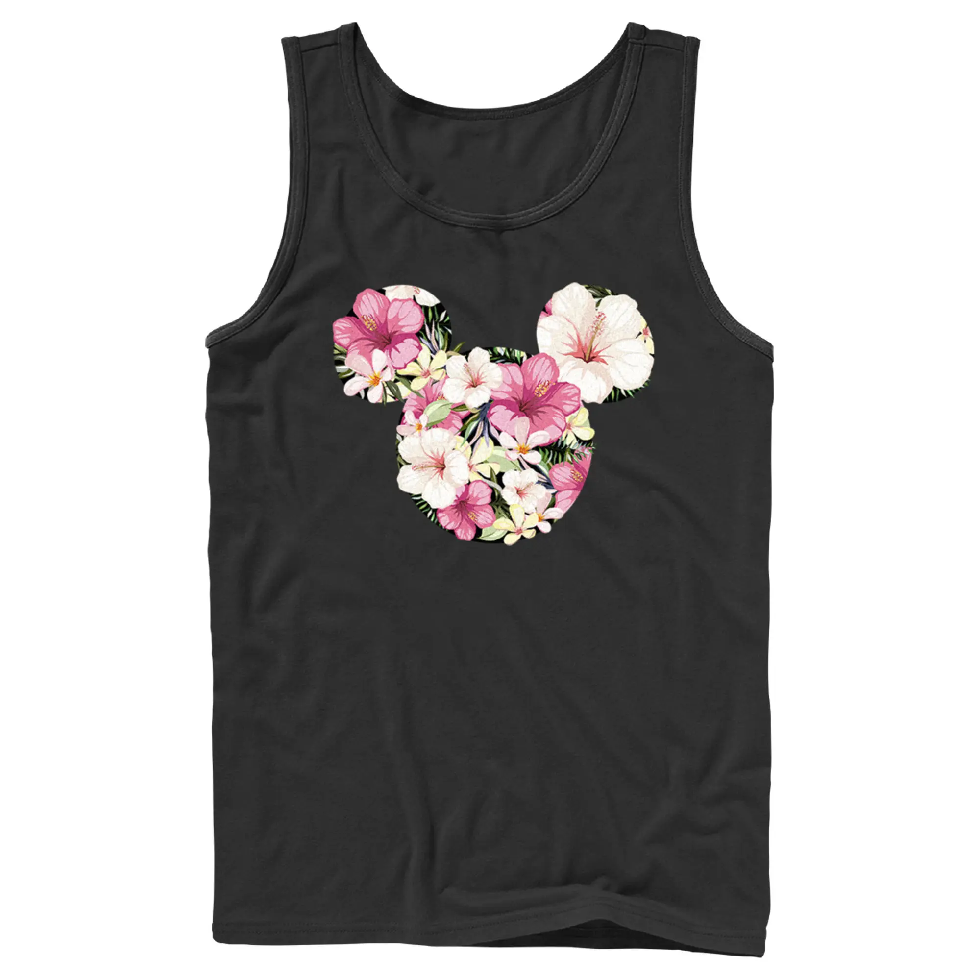 Men's Mickey & Friends Pink Floral Mickey Mouse Logo Tank Top
