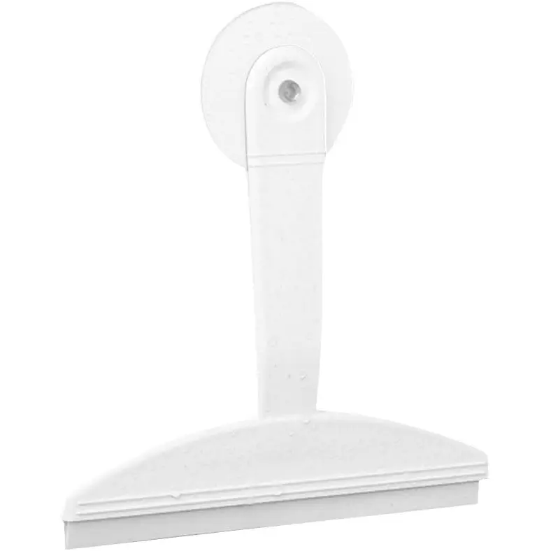 InterDesign Bathroom Shower Squeegee - 8", With Suction Hook, White