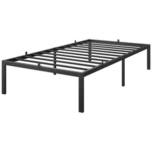 【GARVEE】14 Inch Metal Bed Frame, Twin Size Bed Frame with Underbed Storage Space, Heavy Duty Metal Platform, Strong Iron Support Slats, Noise-Free, No Box Spring Needed, Easy Assembly,Twin
