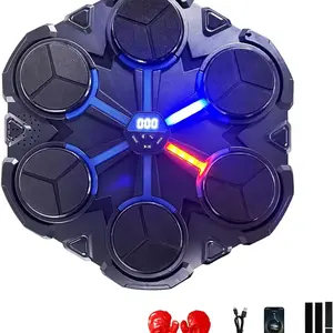 Upgraded Bluetooth-compatible Smart Music Boxing Machine, Wall-Mounted Adjustable Speed, Includes Boxing Gloves, Home Gym Workout Equipment