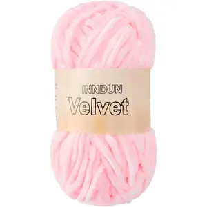 Velvet Yarn for Crocheting Pink Chenille Yarn Super Bulky Baby Blanket Yarn Amigurumi Yarn