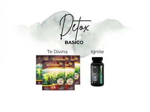 Detox Básico Té Divina + Ignite - Natural Detox Formula for a Healthful Drink - Tea, Beverage Herbal