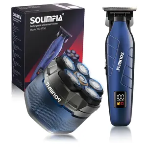 SOLIMPIA Upgraded Men's Hair Clipper & Beard Trimmer Kit-Magnetic Shaver,LED Display,Large Battery, Waterproof,Cordless-Perfect for Barbers & Home Use Comfort 8750-2 split end trimmer barber equipment