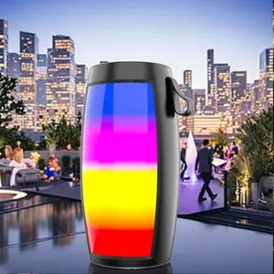 Wireless Outdoor Speaker with RGB Lights, Wireless Rechargeable Speaker, Portable Bluetooth-compatible Speaker, TWS TF Wireless USB, Bass Music Player for Phone and Computer