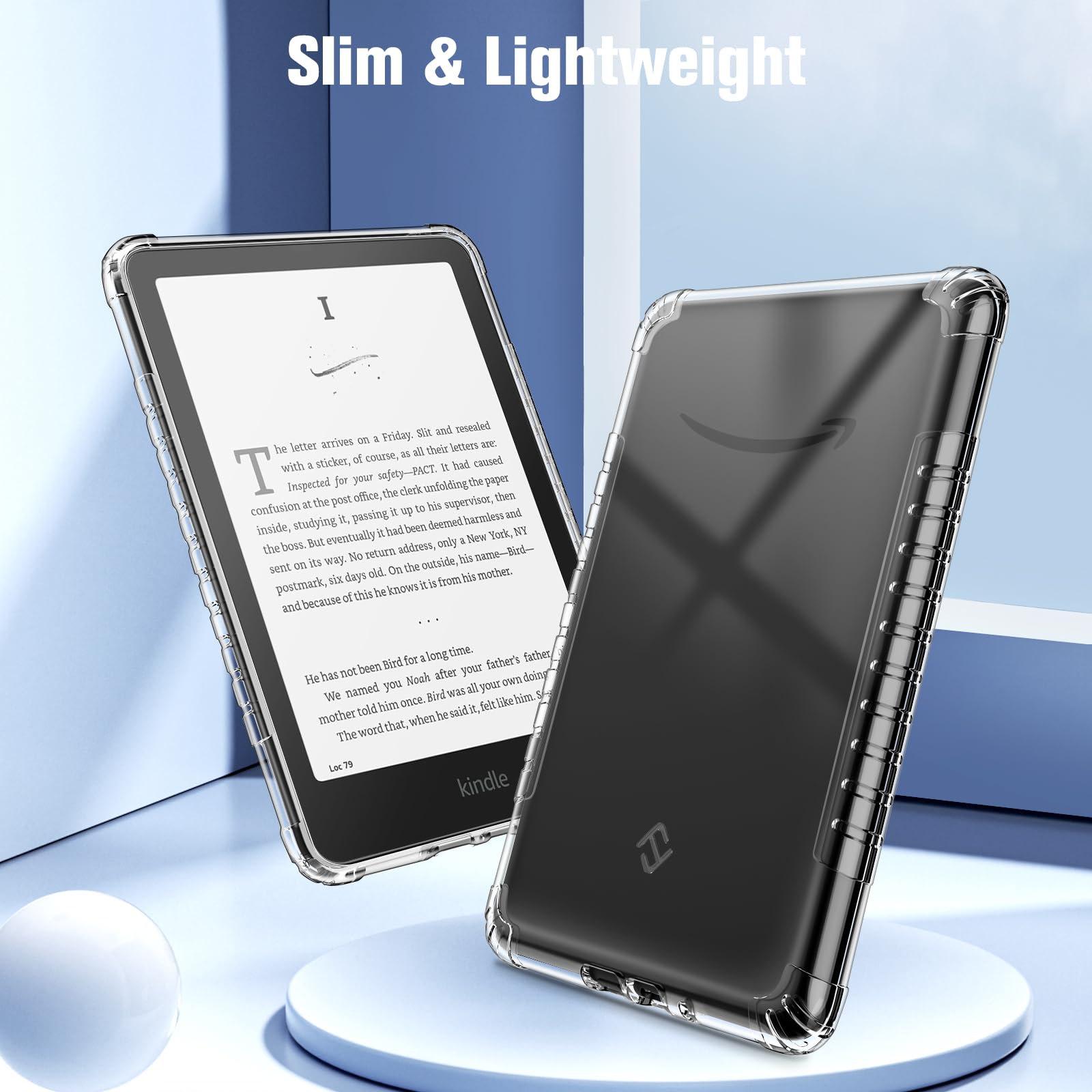 Fintie Transparent Clear Back Cover for Kindle Colorsoft/Kindle Paperwhite 7" 2024, Ultra Slim TPU Protective Case for Kindle Paperwhite 2024 Fintie Transparent Clear Back Cover for Kindle Colorsoft/Kindle Paperwhite 7" 2024, Ultra Slim TPU Protective Case for Kindle Paperwhite 2024