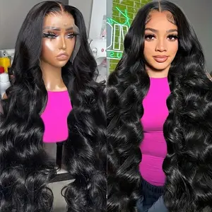 Body Wave 13x4 13x6 HD Lace Front Human Hair Wigs 200% Density Pre Plucked Lace Frontal Human Hair Wigs For Women With Baby Hair