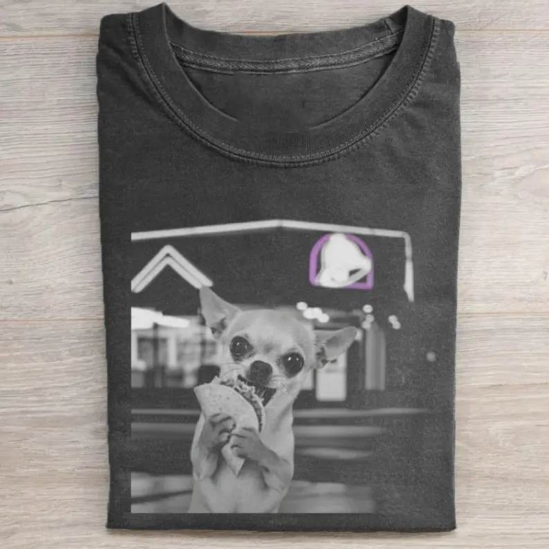 Retro Style Chihuahua taco meme T-shirt