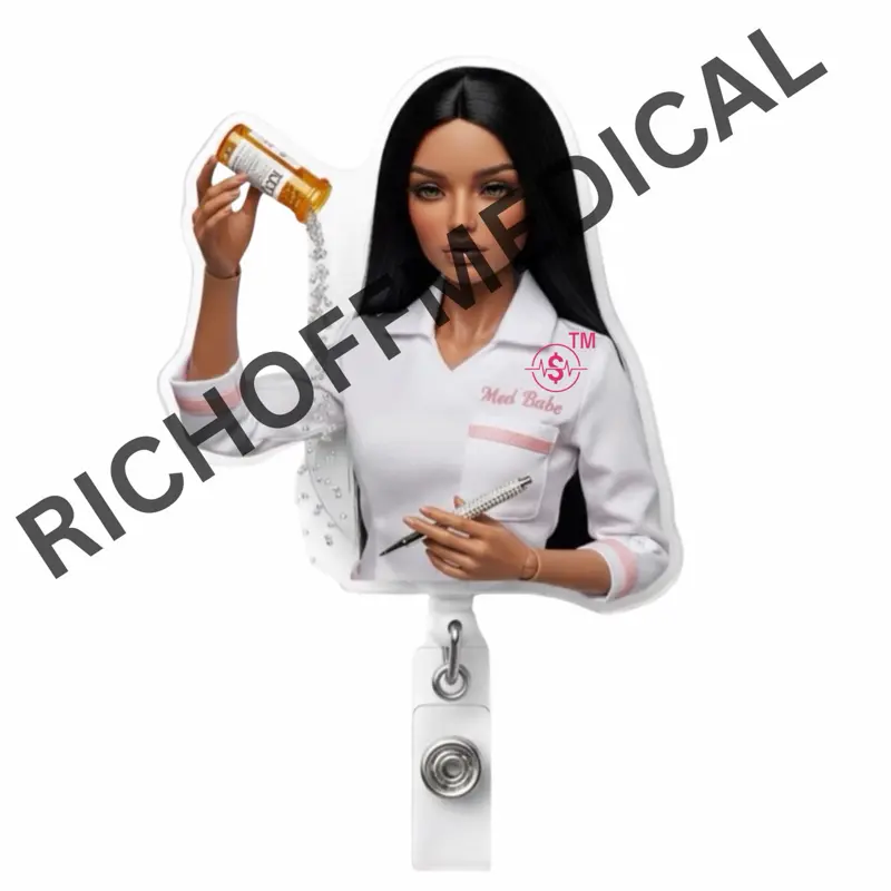 Rich Off Medical | pharm hottie med barb badge reel