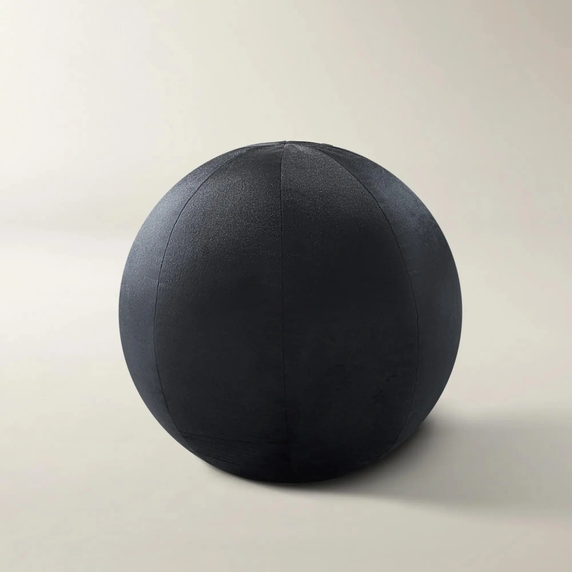 Z Gallerie Veda Velvet Ball Pillow, 12" Black Polyfill Standard Pillow, Polyfill Standard Pillows Home Decor Cushion