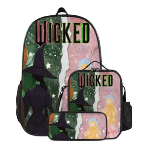 Wicked 17" Backpack Bundle | 3-in-1 Waterproof Set (Insulated Lunch Bag + Pencil Case) | School & Holiday Gift-Ready | Machine-Washable + Padded Straps