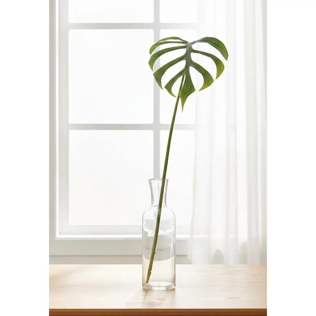 35.5" Monstera Deliciosa Leaf Spray