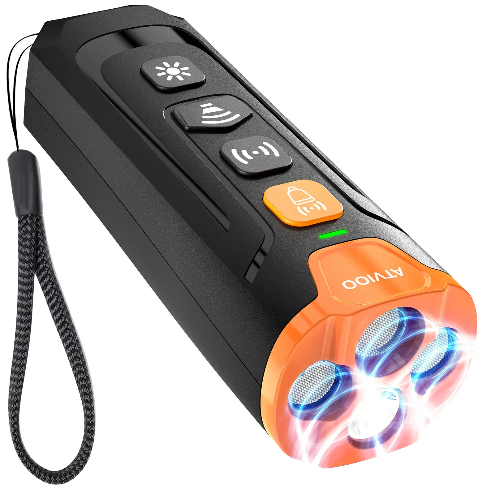 ATVIOO Dog Bark Deterrent Device, Ultrasonic Anti-Barking Devices with 3X Sonic Emitters, 3 LED Functions , Up to 50FT Long Range & Rechargeable Bark