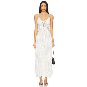 Free People x Intimately FP Playing Cupid Maxi Dress in Ivory Combo
