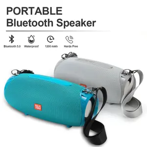 T&G534 Portable Bluetooth Speaker, 30W Wireless Dual Speakers, featuring TWS High-Definition Audio, supports TF card and USB flash drive, built-in microphone, outdoor, party, beach dedicated lanyard