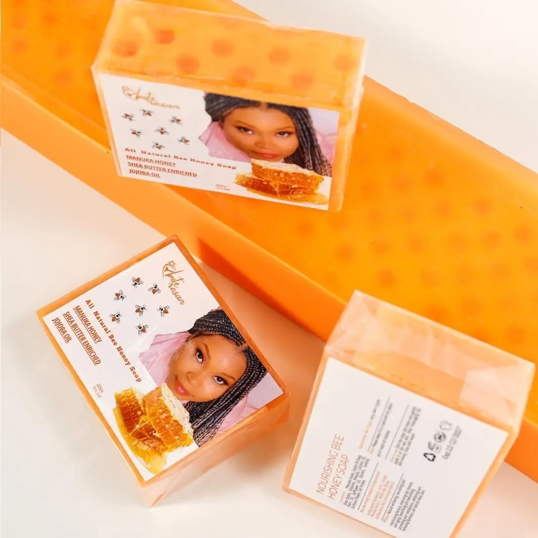 Brightening Honey Soap 3 pcs 5 oz - Dark Spot Remover, Body Care, Moisturizing, Acne, Antibacterial, Gentle Nourishing, Sensitive Comfort Cleanser, Sk