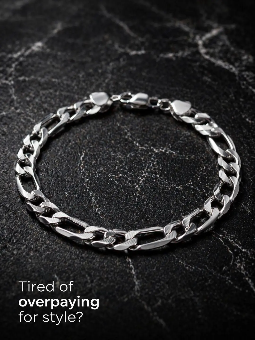 Polished Figaro Link Bracelet for Men & Women, 5MM Stainless Steel Jewelry with Lobster Claw Closure, Durable Chain for Daily & Party Wear, Jewelry For Women, Clean With Soft Cloth, Basic, Fashion, Figaro Links