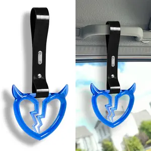JDM Devil Broken Heart TSURIKAWA Crystal Bubble Blue Ring Car Subway Bus Handle Hand Strap
