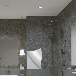 Roll [23.62 * 393.70 in ] marble wall sticker self-adhesive kitchen sticker, self-adhesive wall sticker, kitchen countertop tile cabinet tabletop refurbished wallpaper, marble membrane wallpaper for bathroom sink