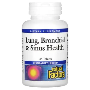 Natural Factors Lung, Bronchial & Sinus Health, 45 Tablets