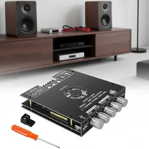 TDA7498E 160W+220W Bluetooth 5.0 Amplifier Board, 2.1 Channel AUX/USB Input, Adjustable Bass Treble, Subwoofer Compatible, 15-36V DC Power Supply