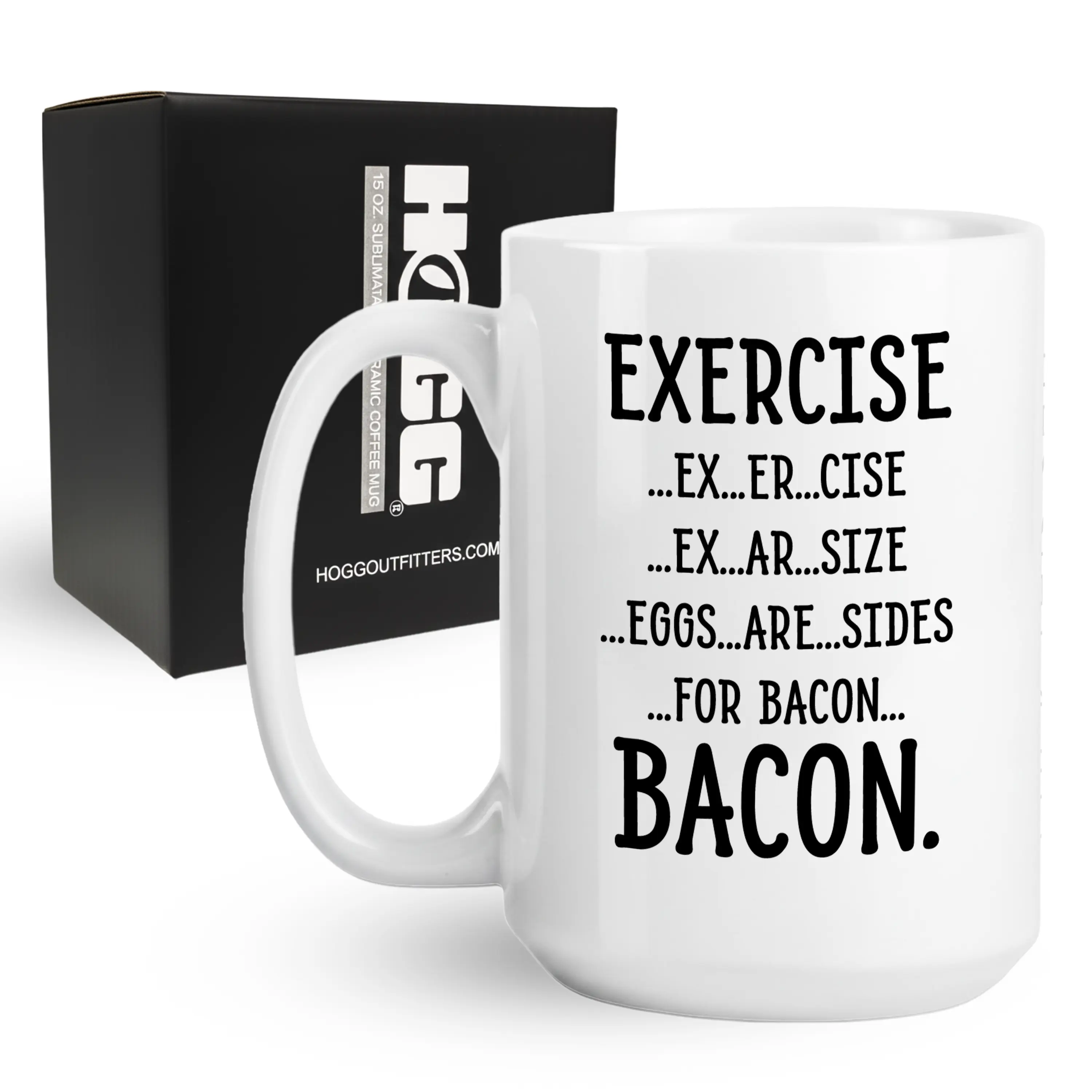 Exercise Bacon Coffee Mug