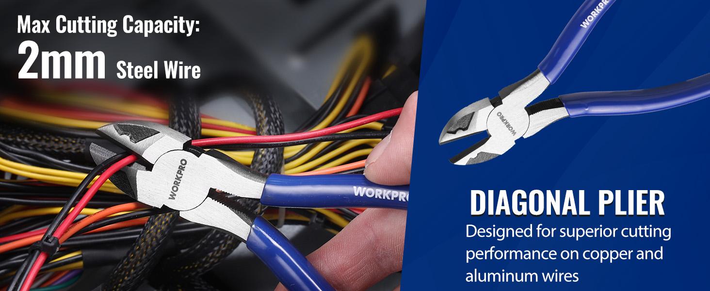 #backtoschool WORKPRO Pliers Set, Professional Hand Tool Pliers – 6" Needle Nose, 6" Slip Joint, 8" Groove Joint & 6" Diagonal Cutting Plier, for Home & Electrical Work #backtoschool WORKPRO Pliers Set, Professional Hand Tool Pliers – 6" Needle Nose, 6" Slip Joint, 8" Groove Joint & 6" Diagonal Cutting Plier, for Home & Electrical Work