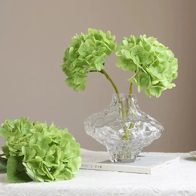 6/12pcs 31.5cm Mini Artificial Hydrangea Blooms - Decorative Fake Flowers for All-Seasons Home Accents, Wedding Decor Vase Centerpiece DIY Projects