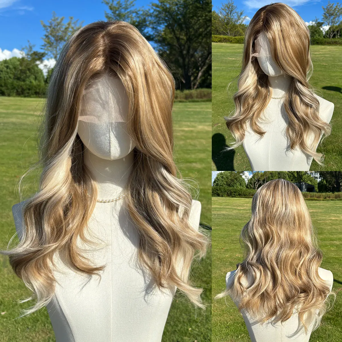 SMILCO 24 Inch Honey Blonde with Ash Blonde Highlights Body Wave 13*3 Lace Front Synthetic Wig SM9280 #Summervibes